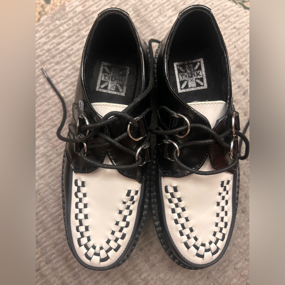 TUK Black & White Shoes